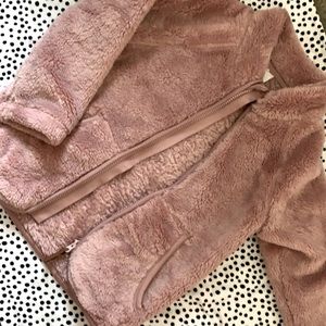 Pink fuzzy jacket